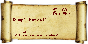 Rumpl Marcell névjegykártya